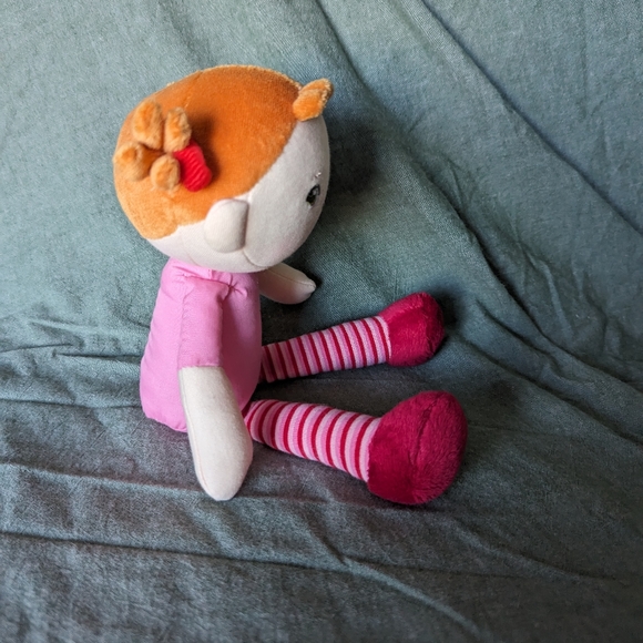 Haba Snug Up Roya Doll Red Head Freckles Rag Cloth Light Skin green eye Girl 11" - Picture 4 of 14